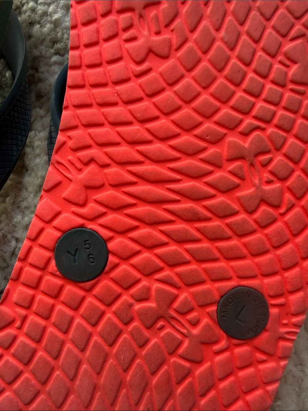 Under Armour Teal & Black Men's Flip Flops with Coral Logo - Picture 3 of 5